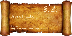 Brandt Libor névjegykártya